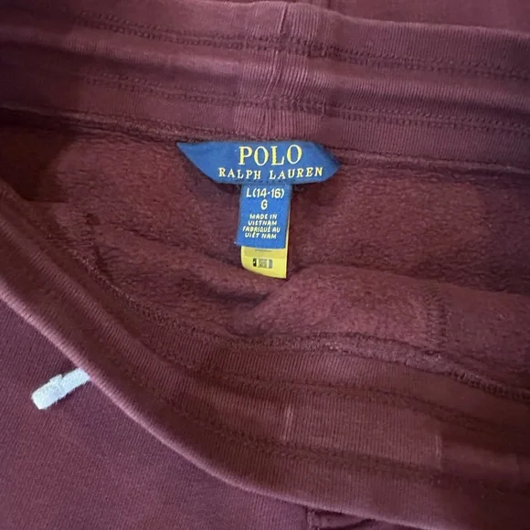 Polo by Ralph Lauren Kids Burgundy Sweatpants & Hoodie Set